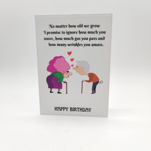 Funny Birthday Card For Him, Funny Birthday card for Boyfriend or Husband, Old Couple Birthday Card, Funny Cute Love Card, Fart card, Gift