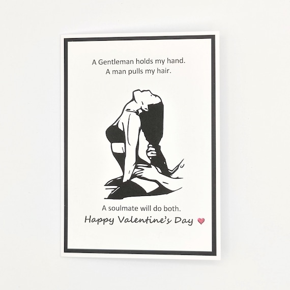 Naughty Valentines Day Card for Him Dirty Sexy Love Card for