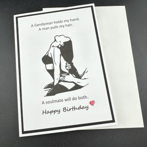 Tarjeta de cumpleaños atrevida, tarjeta sexy para él, tarjeta divertida para adultos para novio, BDSM