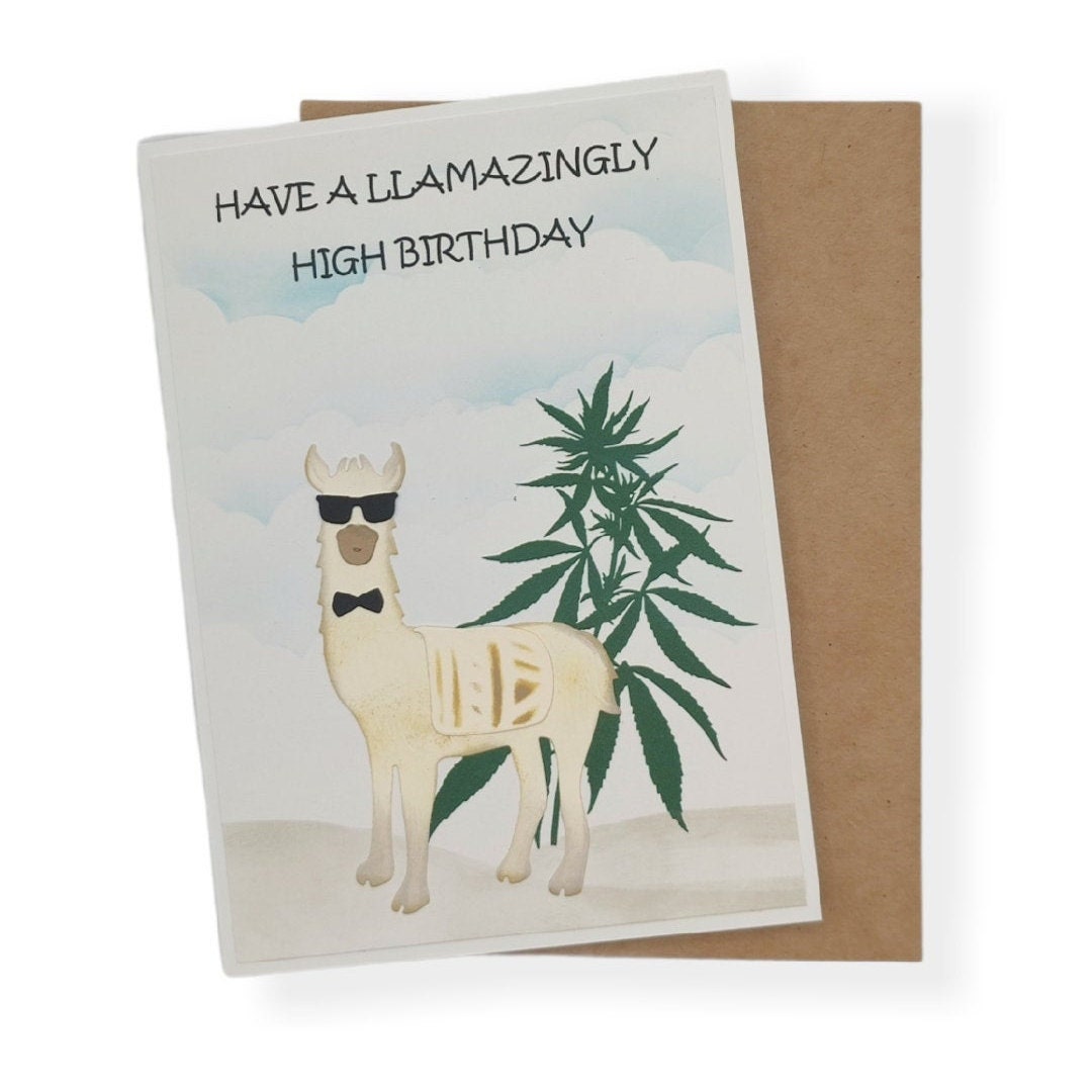 stoner birthday card funny weed birthday card stoner gift etsy