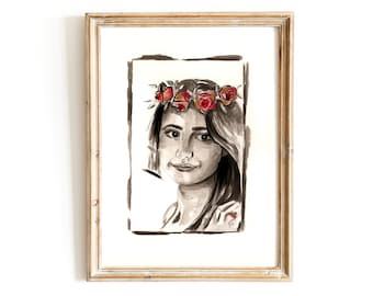 Heilige Rose von Lima, St. Rose von Lima Malerei, katholische Kunst, Heilige Kunst, katholisches Geschenk, Konfirmation Geschenke, Aquarell Malerei