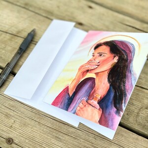 Conjunto de tarjetas de Pascua / Tarjetas en blanco de alta calidad, conjunto de 5, 10 o 20, papelería de Pascua, arte original, vida litúrgica, Santa María Magdalena