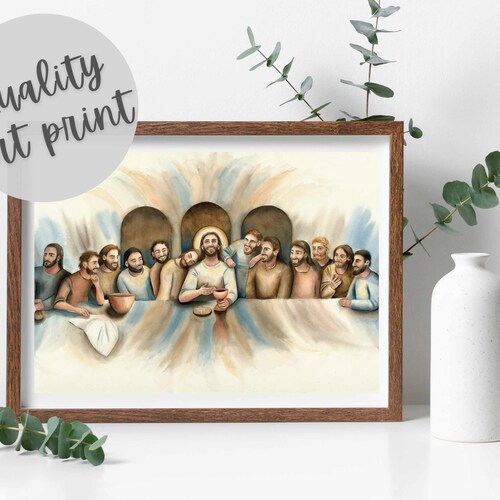 Last Supper Watercolor Print - Etsy