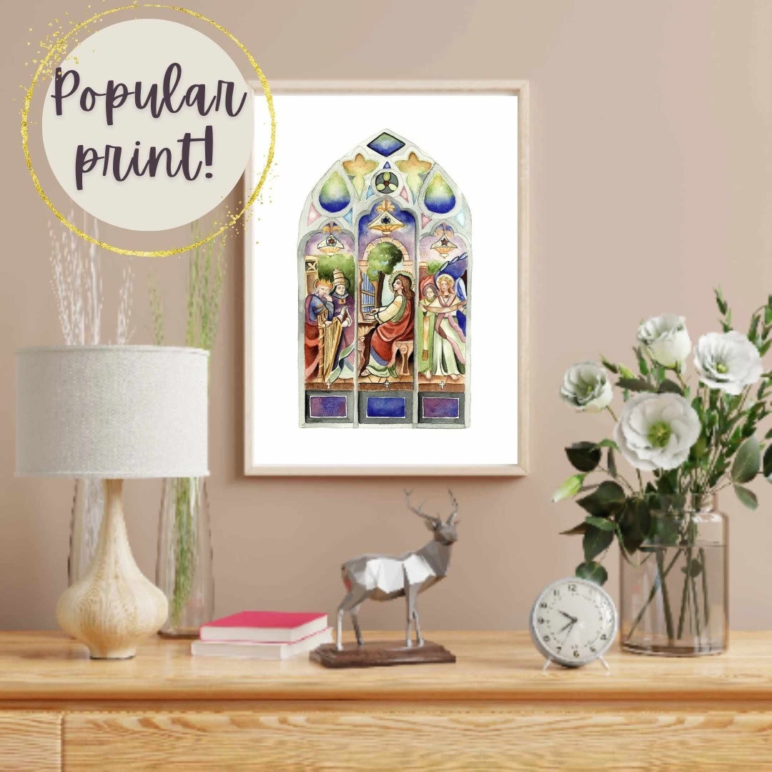 Saint Cecilia Watercolor Art Print, Catholic Art, Catholic Saints ...