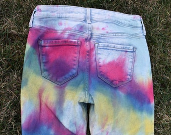 ALLOVER TIE DYE skinny jeans-Size 2