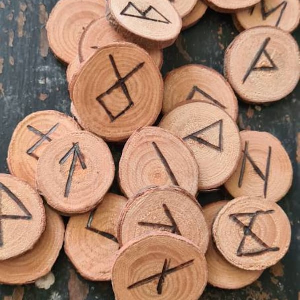 Witch Runes | Runes | Divination  | Runic Alphabet | Fortune Telling | Wooden | Viking Runes | Odin | Yggdrasil | Elder Futhark