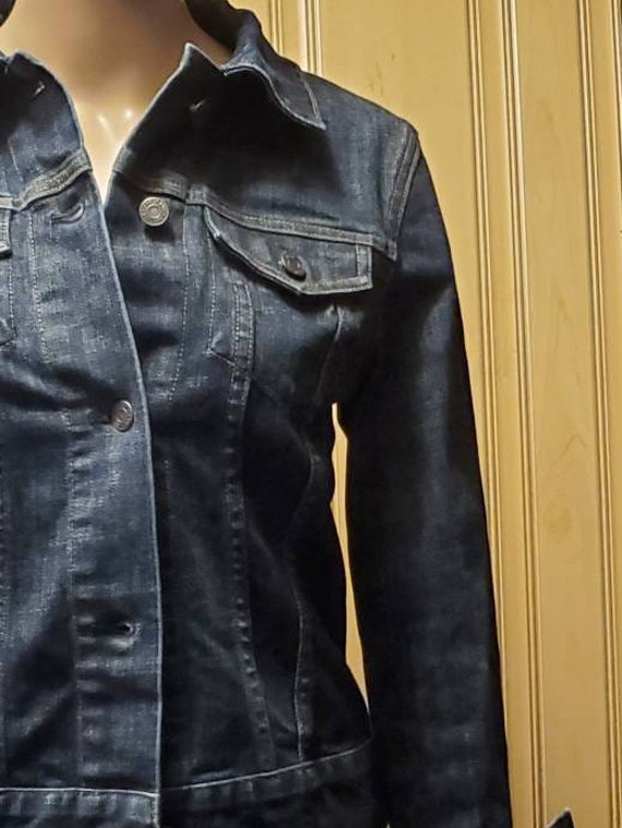 Fitted Gap Stretch Blue Denim Jacket - image 4