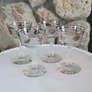 Vintage Deco Inspired Champagne Goblets Aperitif & Wine Glass Set