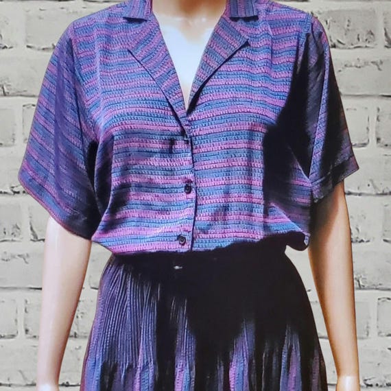 Just Mindy Multicolored Tailored Dress Button Up … - image 1