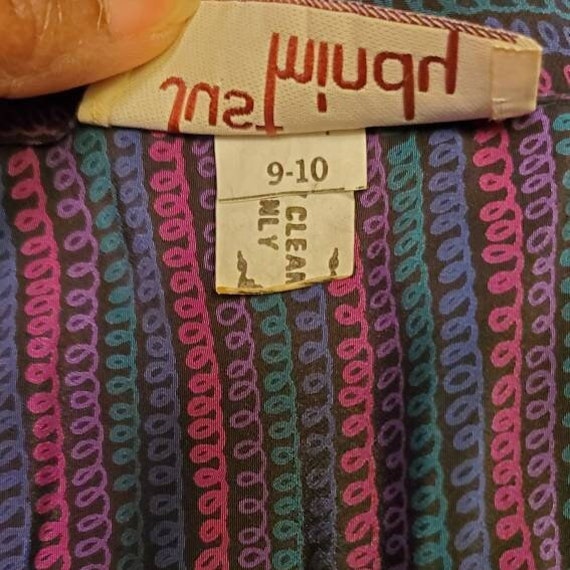 Just Mindy Multicolored Tailored Dress Button Up … - image 8