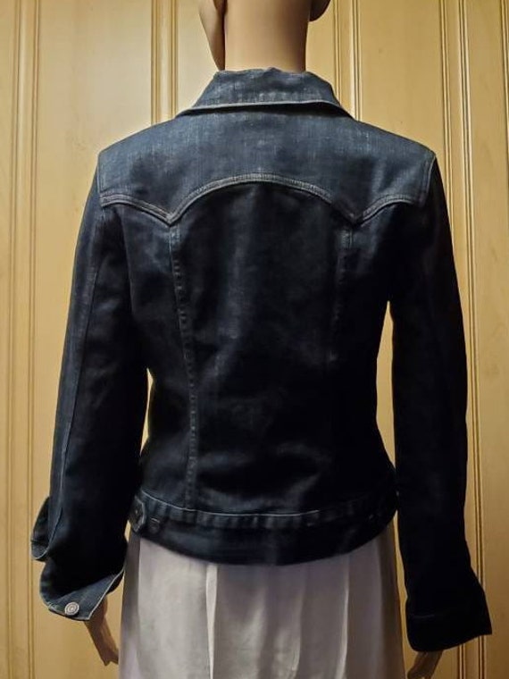 Fitted Gap Stretch Blue Denim Jacket - image 2