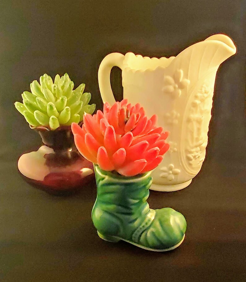 Vintage Small Ceramic Boot Planter