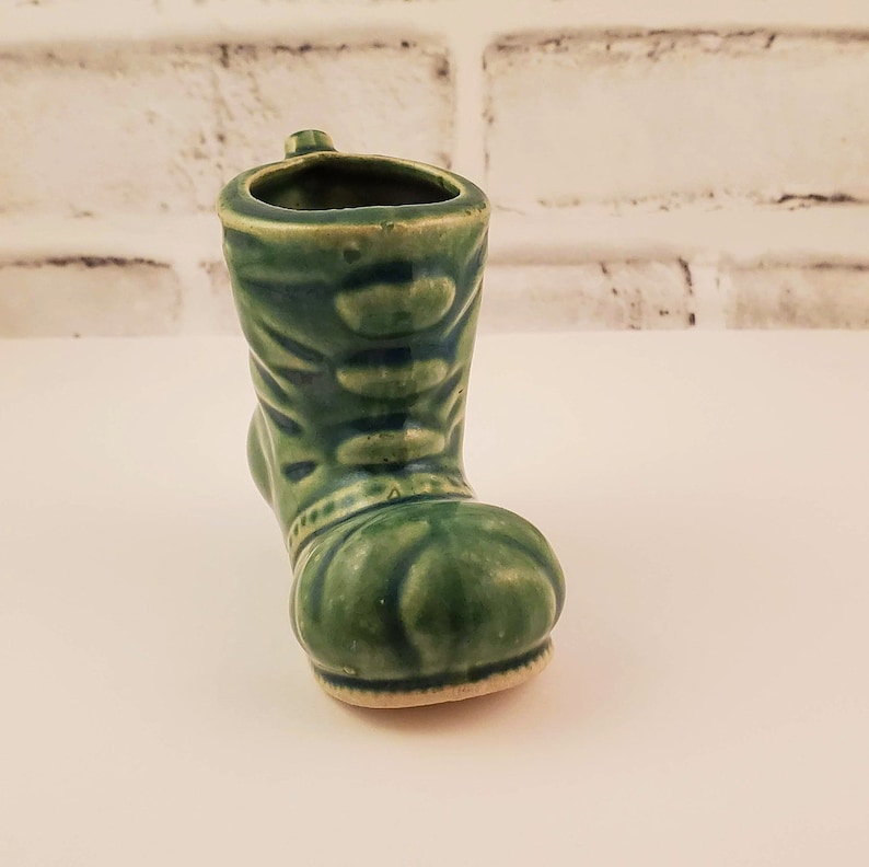 Vintage Small Ceramic Boot Planter