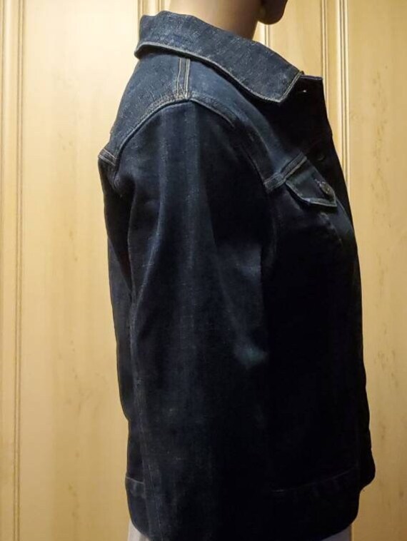 Fitted Gap Stretch Blue Denim Jacket - image 9