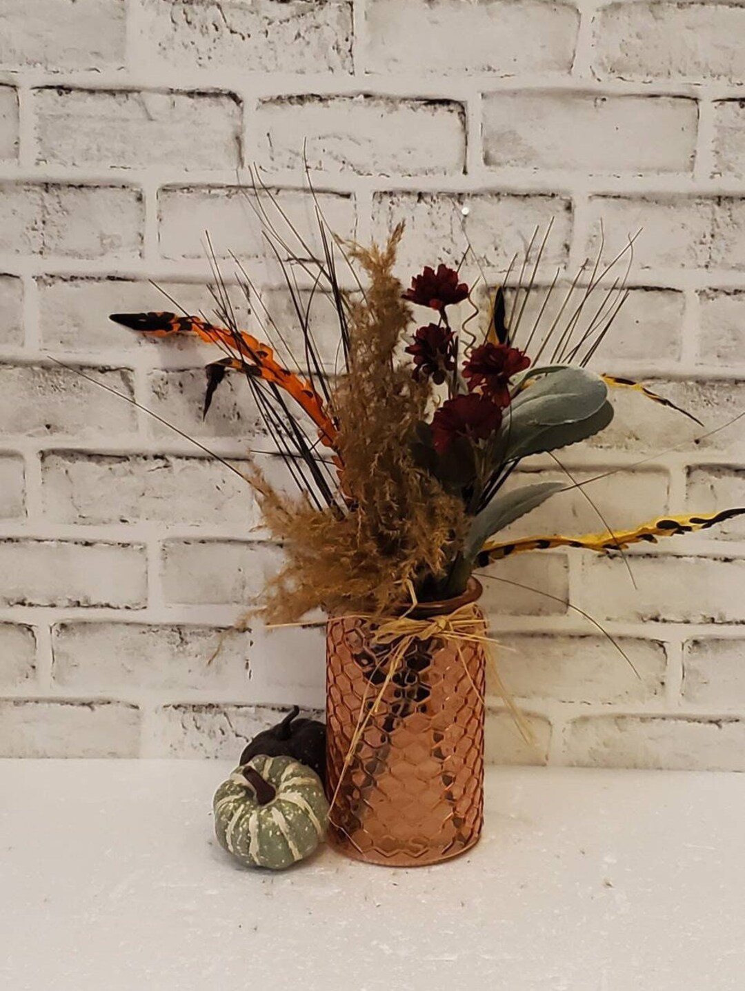 Peach Glass Pillar Candle Holder Vase Etsy