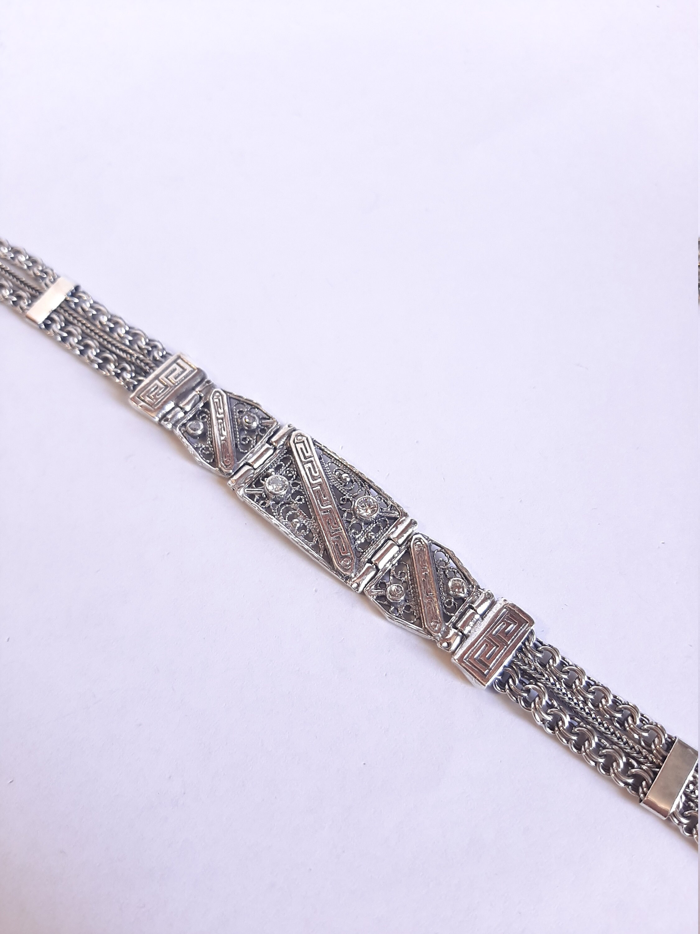 Greek bracelet with sterling silver 925 Etsy