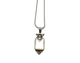 Byzantine pendant | Mother of pearl gemstone | Sterling silver 925