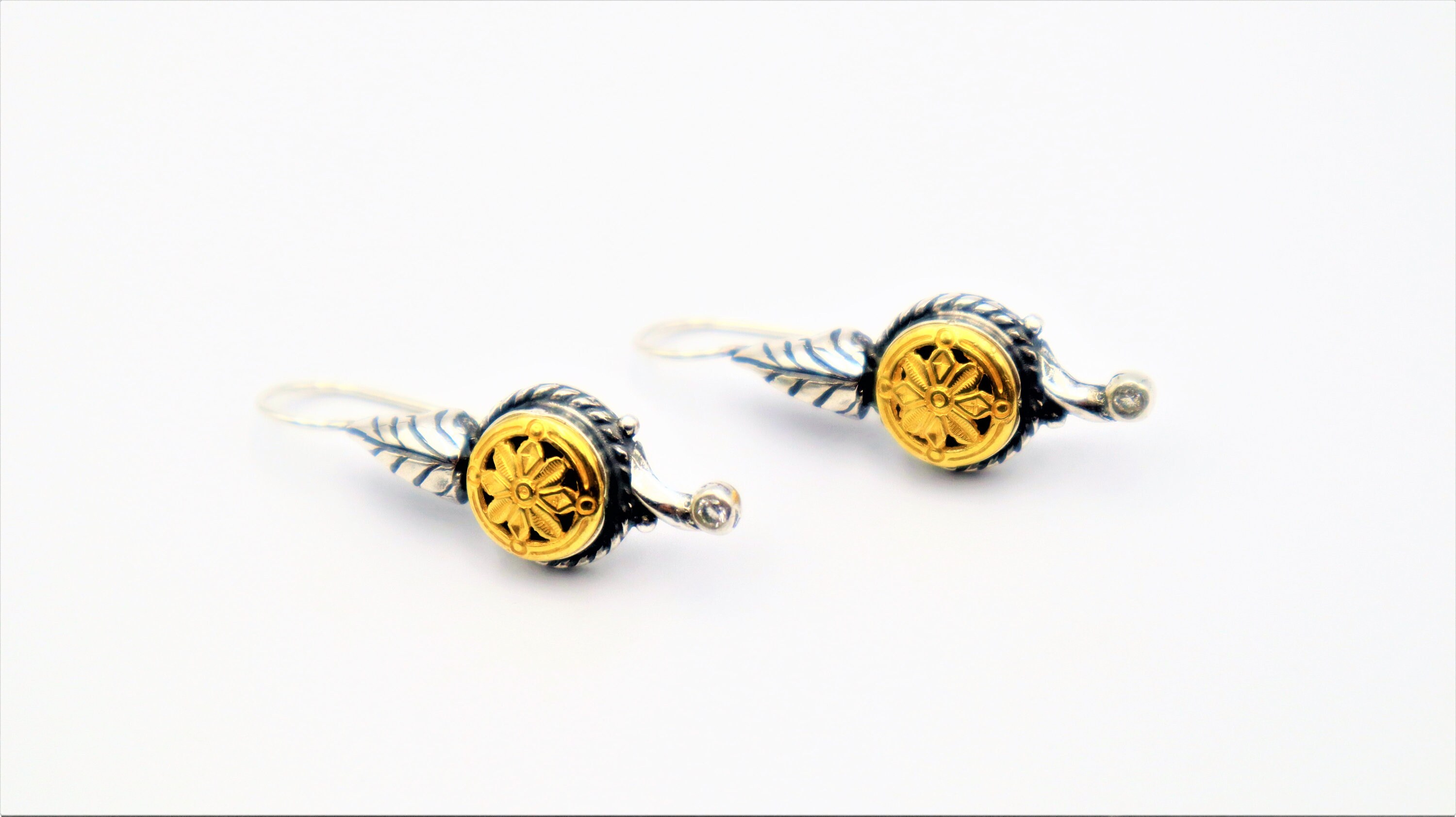 Orecchini A Cerchio Argento 925 Greca - 30mm Fatti In Italia - Old English Jewellers