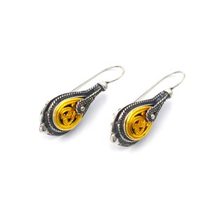 Greek earrings with 24K gold plated