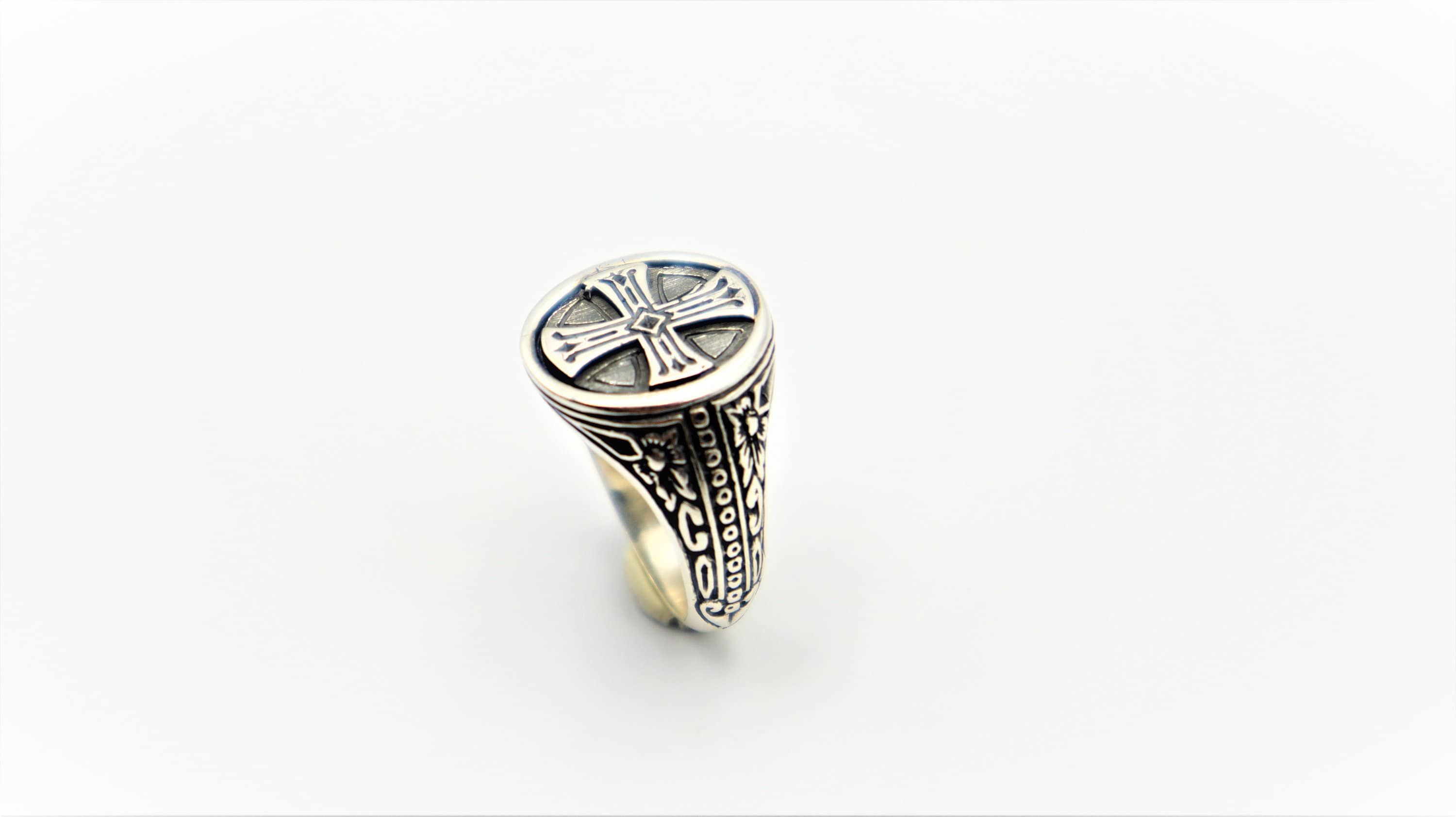 Christian ring Sterling silver 925 Byzantine style Etsy