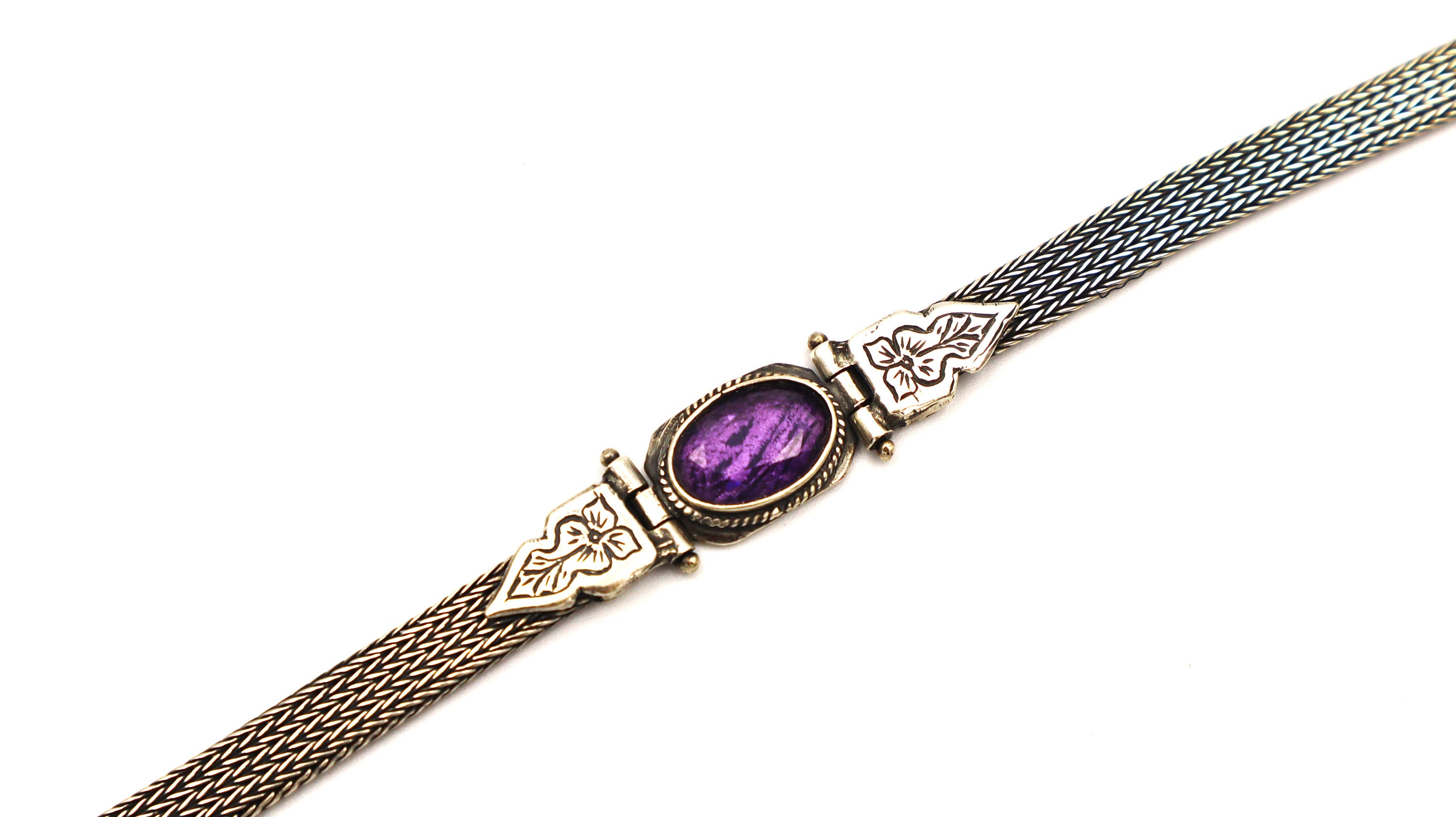 Greek Bracelet Amethyst Gemstone Byzantine Stlye Etsy