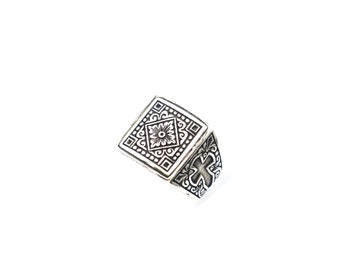 Vintage christian ring | Sterling silver 925 | Byzantine style