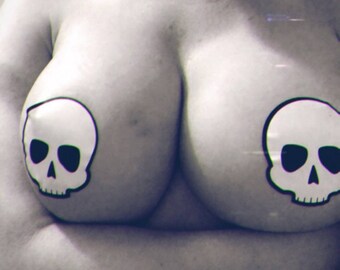 Skull head nipple pasties