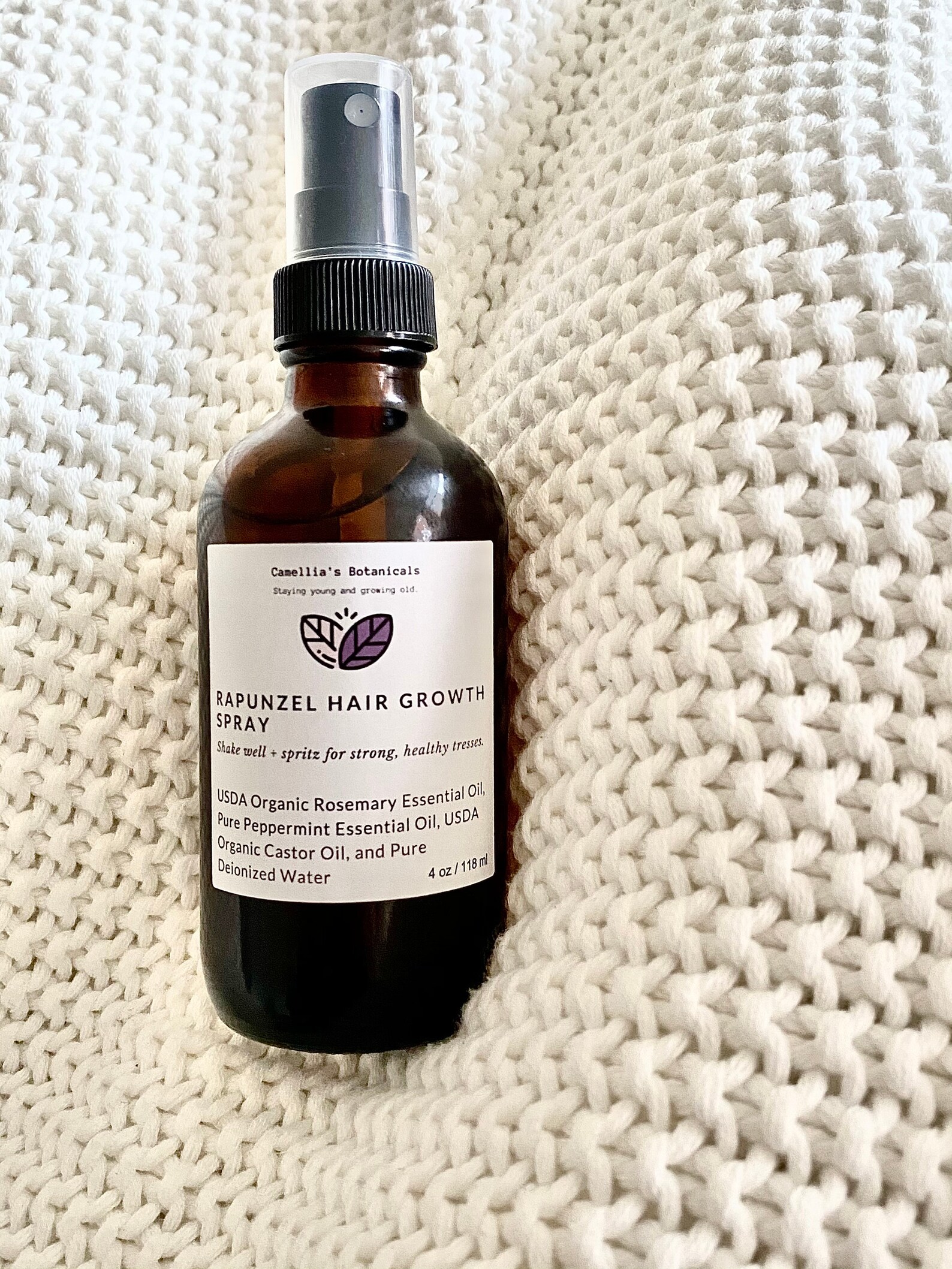 Rapunzel Organic Hair Oil with Peppermint Rosemary Essential Etsy