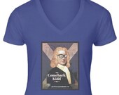 Women 39 s V Neck Anvil T-Shirt Comeback Kidd w Timeline on Back