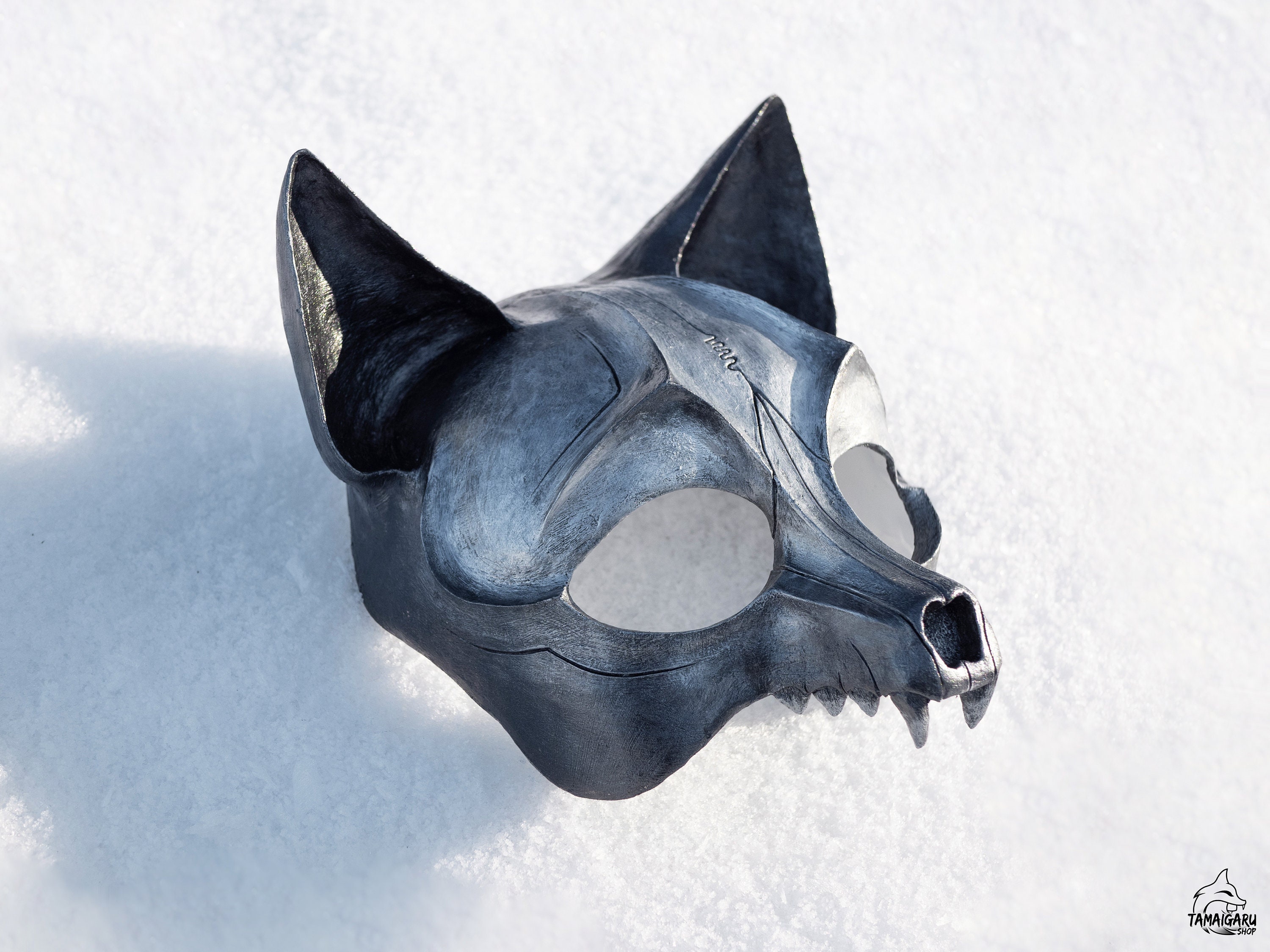Witcher Mask Cosplay Geralt - Silver Wolf Mask - 3D Planet Props Custom Size