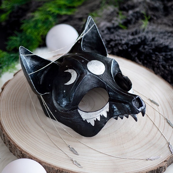 Masque crâne de renard - Hecate [Witchcraft] | mask fox larp gn furry roleplay cosplay halloween costume déguisement