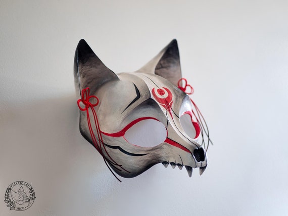 Fox Skull Mask - Kitsune II | Mask Fox Larp Gn Furry Therian