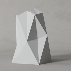 Vaso di carta, Papercraft, Modello digitale, Origami, Download PDF fai da te, Low Poly, Trofeo, Scultura, Modello, Modello 3D, Decorazione di carta, Fai da te, Colla