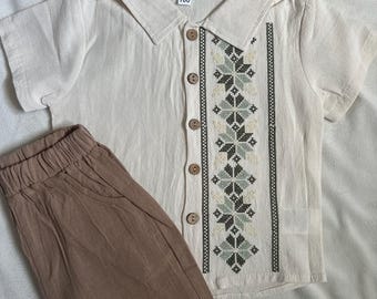 Tatreez Baby Boy Outfit | Traditional Tatreez Palestinian Outfit