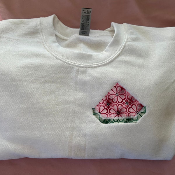 Palestinian Watermelon Tatreez Sweater| Palestinian Flag Watermelon|shirt