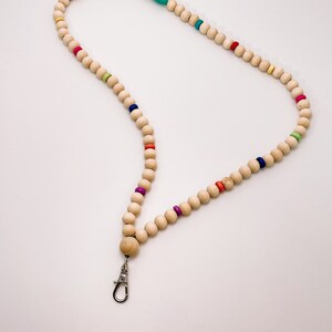 Lanière d&#39;enseignant, lanière de perles en bois, lanière d&#39;enseignant colorée, lanière d&#39;infirmière, appréciation de l&#39;enseignant, cadeau d&#39;enseignant, lanière, cadeau d&#39;infirmière