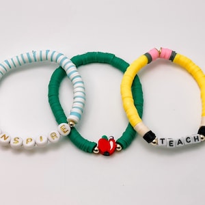 Teacher Bracelet Set, Teacher Bracelets, Teacher Bracelet, Teacher Appreciation, Teacher Appreciation Gift, End of School GIft, Teacher Gift