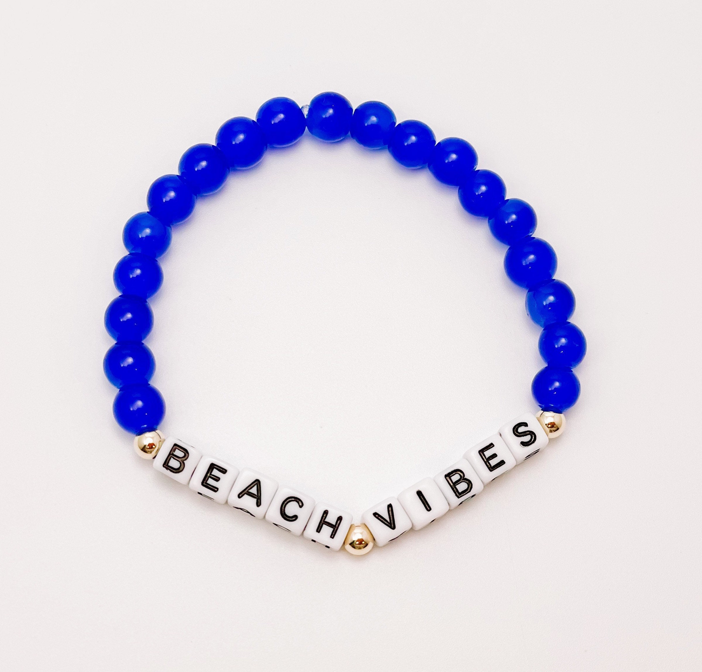 Beach Vibes Braceletbead Bum Bracelet Summer Bracelet Word Etsy UK