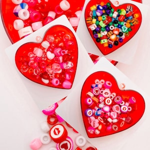 Valentine’s Day Bead Kit,Kids Bead Kit, DIY Jewelry Kit,Bracelet Making Kit,Gift Idea,Valentine’s Day Craft,Valentine’s Gift,Mini Bead Kit