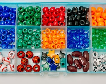 Sport Bead Kit, Sport Handwerk, Sport Party Favor, Sport Geschenk, Sport Sensory Bin, Bead Kit, Armband Making Kit, Geschenkidee, Handwerk