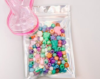 Kit de cuentas de Pascua, kit de cuentas de primavera, artesanía de Pascua, regalo de cesta de Pascua, regalo de Pascua, actividad de Pascua, relleno de cesta de Pascua, kit de cuentas, fabricación de pulseras