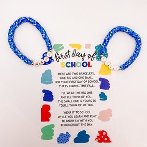 Back to School Bracelet Set, First Day of School Bracelet, Mama and Me Bracelets, Mommy and Me Bracelets, Back to School Gift,Kids Bracelet