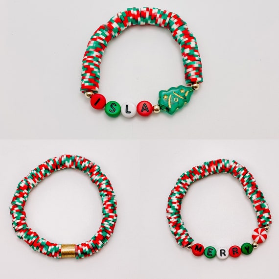 SHE HER Hemp Pronoun Bracelet - Rainbow Alphabet Beads - 1 Bracelet  (Assorted Rainbow Colors) - Adjustable Chain or Slide Knot