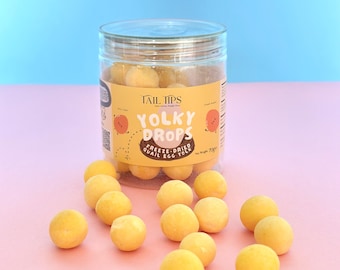 Golosinas de yema de huevo de codorniz liofilizada para gatos y perros – Tarro de 70 g