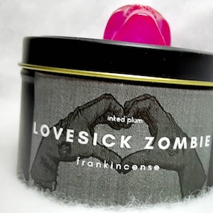 LOVESICK ZOMBIE gothic candles, spooky gifts, horror gifts, couples candle, Halloween decor, birthday gifts, gothic gifts
