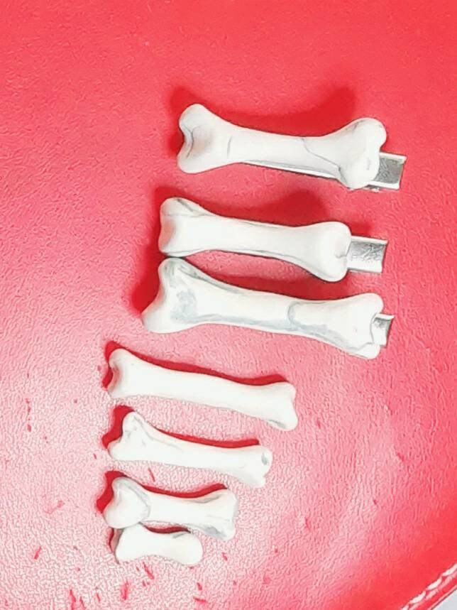 HUMAN BONE Hair Clips hand sculpted bones gothic hair Etsy