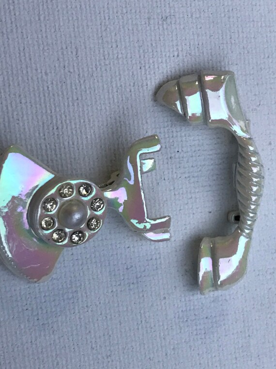 Vintage brooch of old rotary phone - image 2