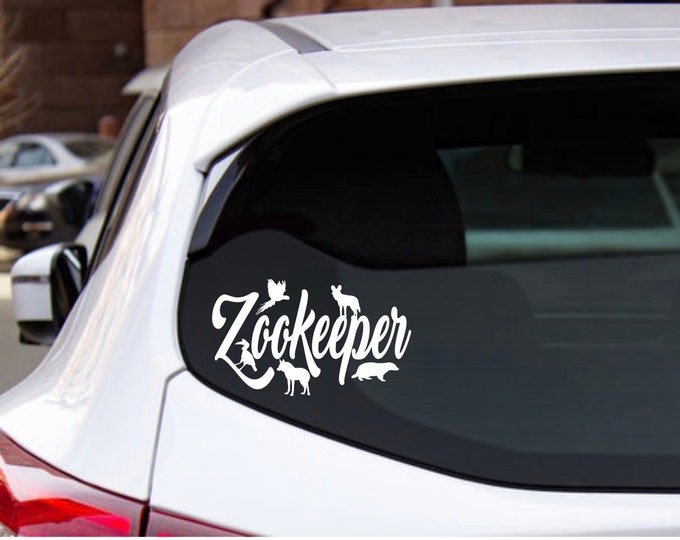 Custom Zookeeper Vinyl Decal Etsy