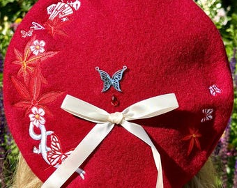 Heaven Official’s Blessing Embroidered Wool Beret – TGCF Hualian Cosplay