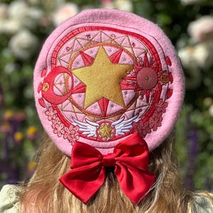 Gesticktes Cardcaptor Sakura Beret Cosplay: Anime Cosplay, Magical Girl Weihnachtsgeschenk